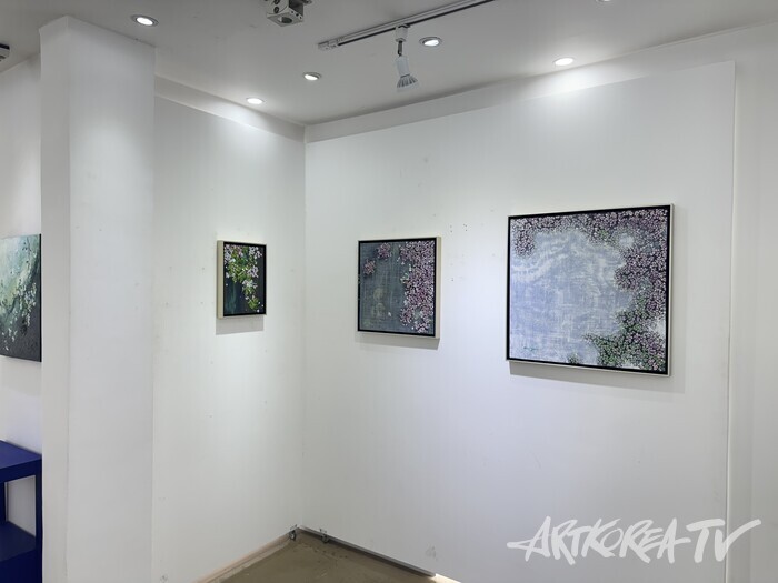 양희정김 개인전  'HEALING GREEN'. 사진 ⓒ지해성 기자