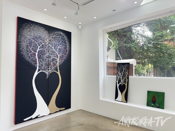 양희정김 개인전  'HEALING GREEN'. 사진 ⓒ지해성 기자