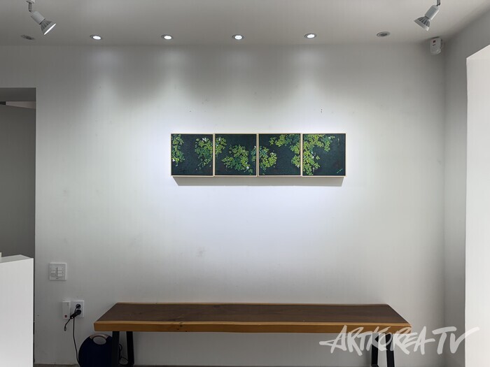 양희정김 개인전  'HEALING GREEN'. 사진 ⓒ지해성 기자