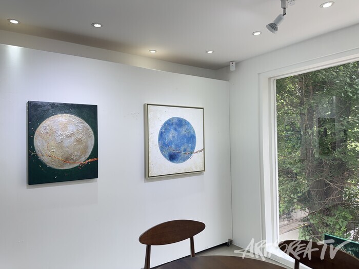 양희정김 개인전  'HEALING GREEN'. 사진 ⓒ지해성 기자