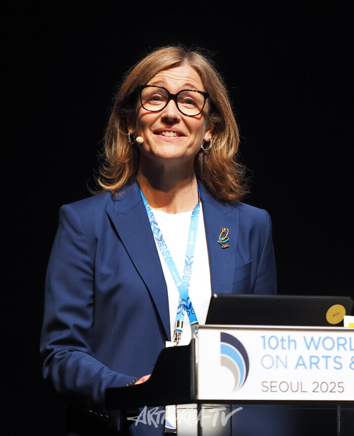 '제10차 문화예술세계총회(World Summit on Arts and Culture)' 개막식(IFACCA 이사장 노르웨이문화예술위원회 위원장 크리스틴 다니엘슨) 2025.05.28 사진 ⓒ아트코리아방송 이용선 기자​