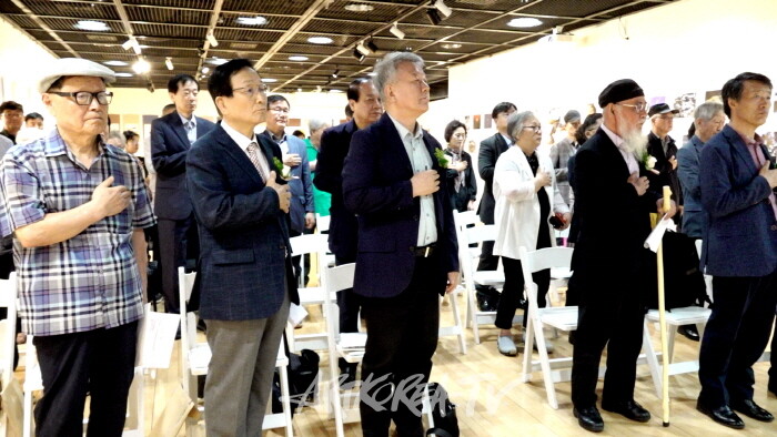 예당 지영호 서예가 팔순 기념전 '예술과 애국, 한평생의 궤적을 담다'-사진 김한정 기자