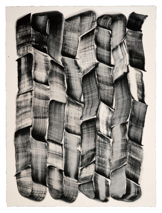 붓질 Brush stroke-230, 2020, Charcoal ink on Paper, 258x192cm.-사진 김종근 미술평론가