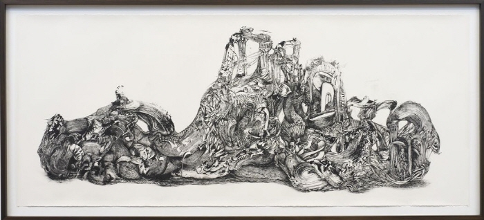 케보크 무라드더 웨이브, 2025종이에 아크릴132 × 288.5 × 6cm | 51 15/16 × 113 9/16 × 2 3/8인치-사진제공 페로탕