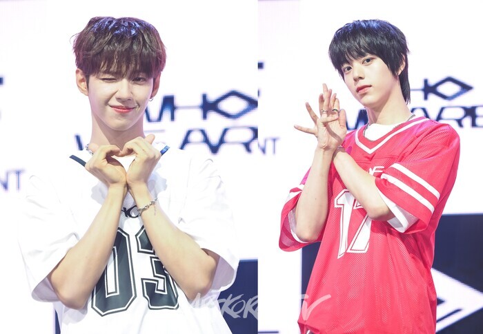 그룹 아홉의 첫 번째 미니앨범 '후 위 아'(WHO WE ARE) 발매기념 쇼케이스(제이엘-즈언) 2025.07.01 사진 ⓒ아트코리아방송 이용선 기자​