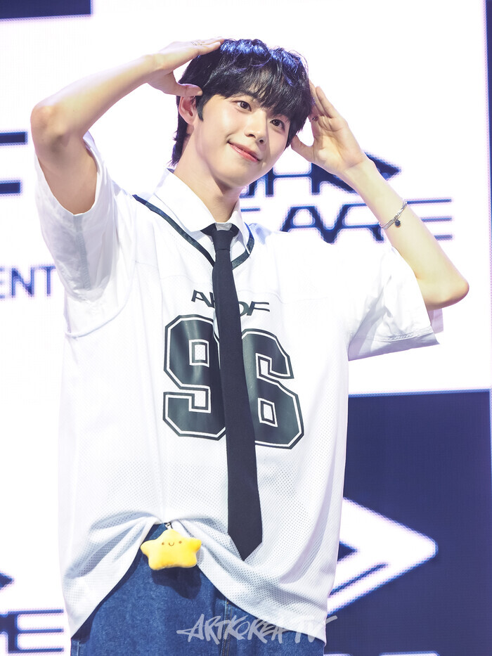 그룹 아홉의 첫 번째 미니앨범 '후 위 아'(WHO WE ARE) 발매기념 쇼케이스(서정우) 2025.07.01 사진 ⓒ아트코리아방송 이용선 기자​