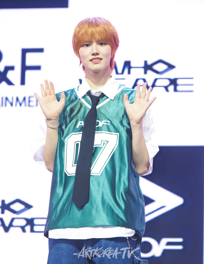 그룹 아홉의 첫 번째 미니앨범 '후 위 아'(WHO WE ARE) 발매기념 쇼케이스(박주원) 2025.07.01 사진 ⓒ아트코리아방송 이용선 기자​