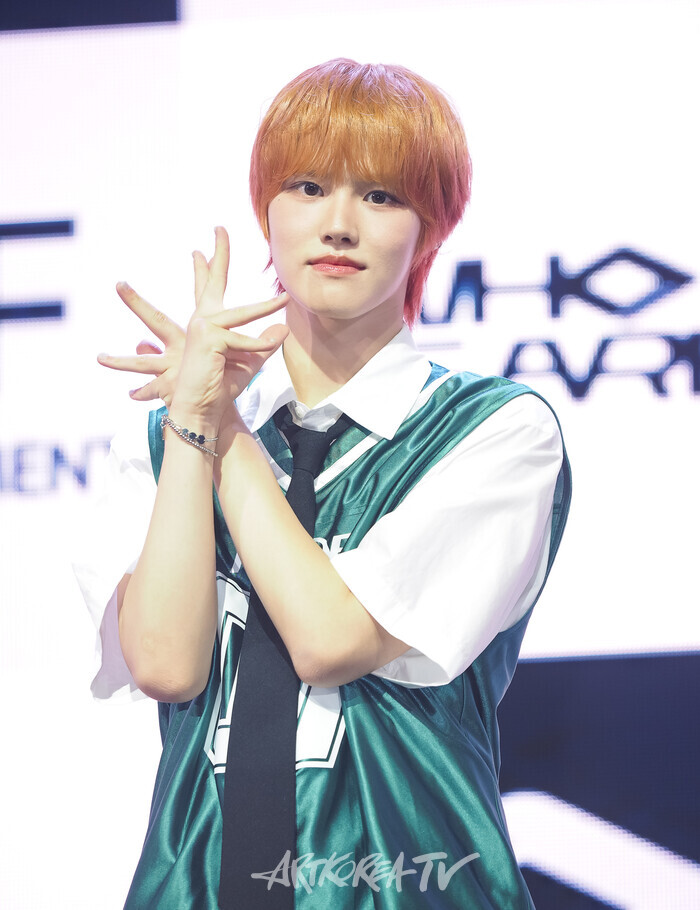 그룹 아홉의 첫 번째 미니앨범 '후 위 아'(WHO WE ARE) 발매기념 쇼케이스(박주원) 2025.07.01 사진 ⓒ아트코리아방송 이용선 기자​