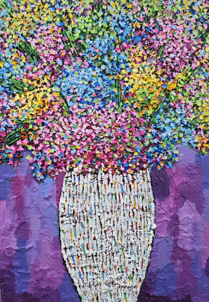 사는이야기-화양연화  61.1x90.9cm 혼합재료  2025년