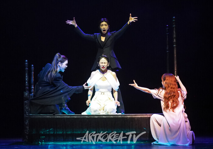 뮤지컬 '프리다' 프레스콜(프리다 역 김지우, 레플레하 역 아이키, 데스티노 역 이지연, 메모리아 역 유연정). 2025.06.26 사진 ⓒ아트코리아방송 이용선 기자​