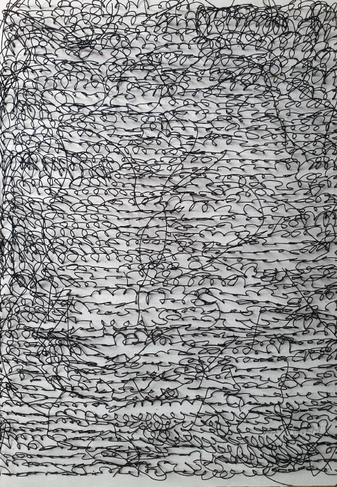 검정묘법 25-12 한지위에 글쓰기 21×30cm 2025-사진제공 김명남 작가