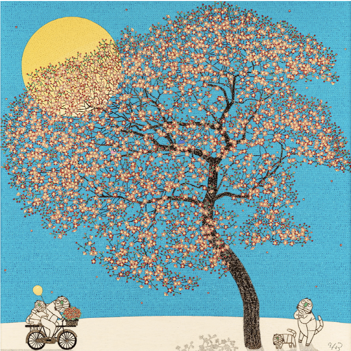 모용수 사랑합니다 100x100 캔버스에 유채-사진제공 갤러리몸