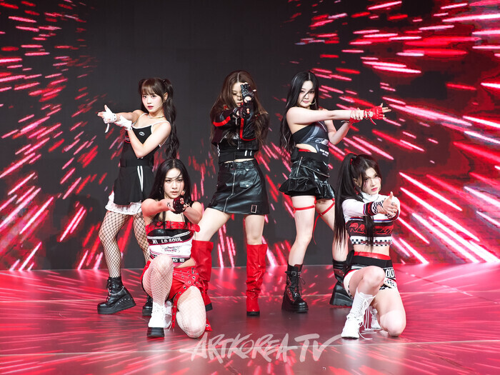 WITCHX!(위치스) 두 번째 싱글 앨범 '런 베이비 런'(Run Baby Run) 발매 기념 쇼케이스. 2025.07.07 사진 ⓒ아트코리아방송 이용선 기자​