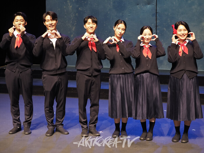 뮤지컬 '은경' 프레스콜(사진 왼쪽부터 이표민-이지현-김우진-신선주-우현이-양혜선) 2025.07.08 사진 ⓒ아트코리아방송 이용선 기자​