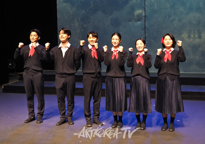 뮤지컬 '은경' 프레스콜(사진 왼쪽부터 이표민-이지현-김우진-신선주-우현이-양혜선) 2025.07.08 사진 ⓒ아트코리아방송 이용선 기자​