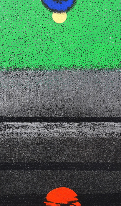 여명(黎明, dawn), 97x162cm, Canvas+Mixed media, 2022.-사진제공 이성영 작가