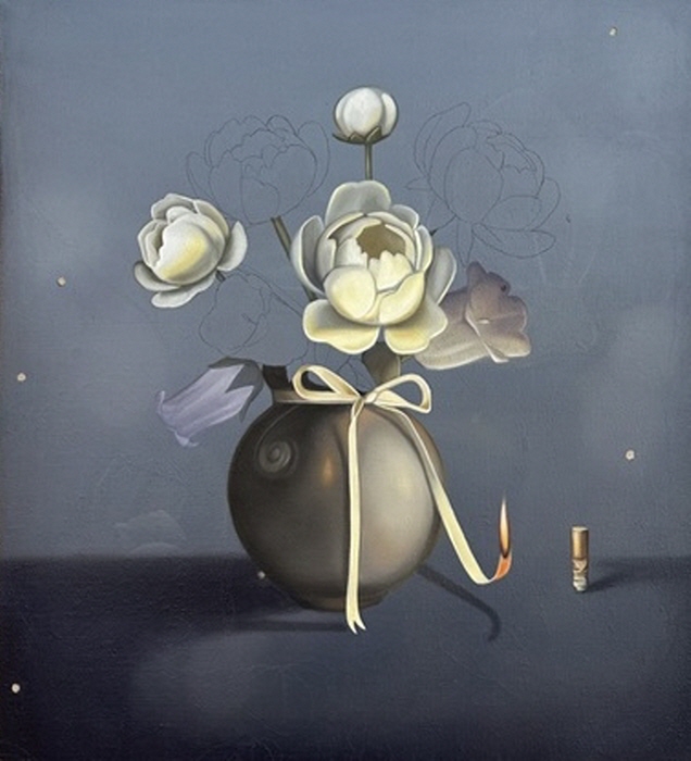 넬레케 클루스터맨-영국, 1996년생-연인들의 타자성 , 2025. 60 x 50cm 린넨에 오일-사진 런던 크리스틴 헬레그예르데 갤러리 제공