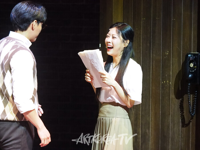 연극 '사의 찬미' 프레스콜(윤심덕 역 서예화,  홍난파 역 도지한) 2025.07.10 사진 ⓒ아트코리아방송 이용선 기자​