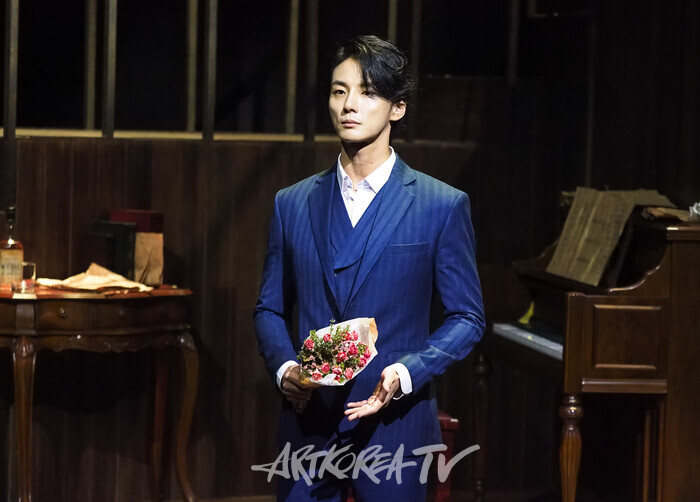 연극 '사의 찬미' 프레스콜(김우진 역 윤시윤) 2025.07.10 사진 ⓒ아트코리아방송 이용선 기자​