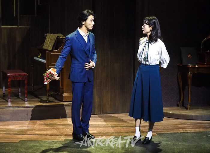 연극 '사의 찬미' 프레스콜(윤심덕 역 전소민, 김우진 역 윤시윤) 2025.07.10 사진 ⓒ아트코리아방송 이용선 기자​