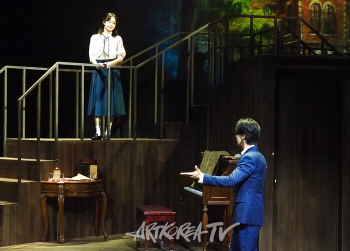 연극 '사의 찬미' 프레스콜(윤심덕 역 전소민, 김우진 역 윤시윤) 2025.07.10 사진 ⓒ아트코리아방송 이용선 기자​