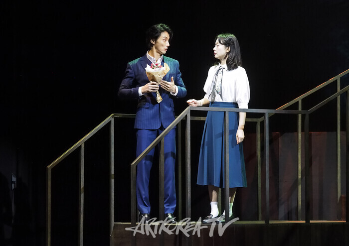 연극 '사의 찬미' 프레스콜(윤심덕 역 전소민, 김우진 역 윤시윤) 2025.07.10 사진 ⓒ아트코리아방송 이용선 기자​