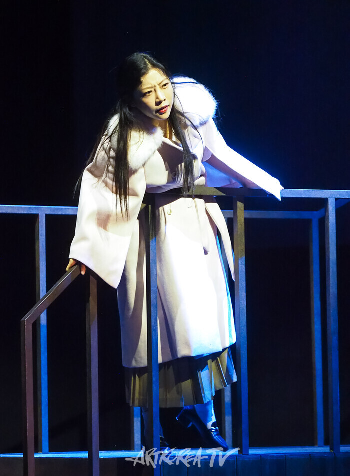 연극 '사의 찬미' 프레스콜(윤심덕 역 서예화) 2025.07.10 사진 ⓒ아트코리아방송 이용선 기자​