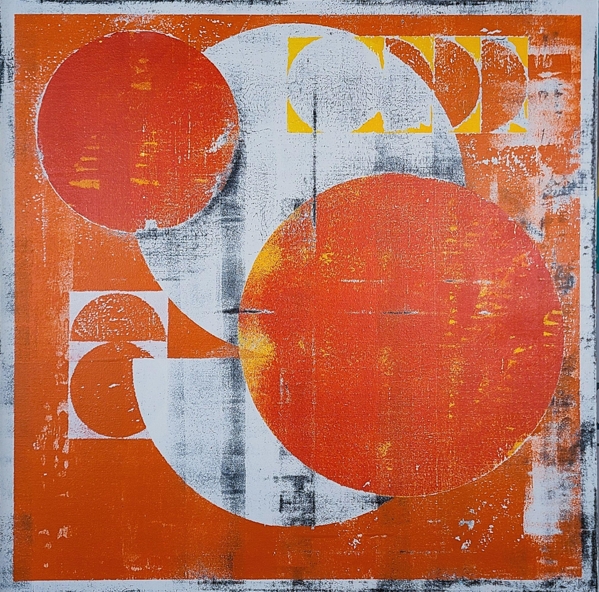 Dancingline-Sunlight250503_2025_Ink and water-based paint on unbleached cotton_75 × 75 cm-사진제공 금산갤러리