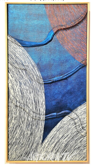 서울특별시장상(최우수상)_최미옥_파동(마음에 울림)_2025_아크릴+유화+혼합재료_40x80cm_1,900,000-사진 최윤영 기자