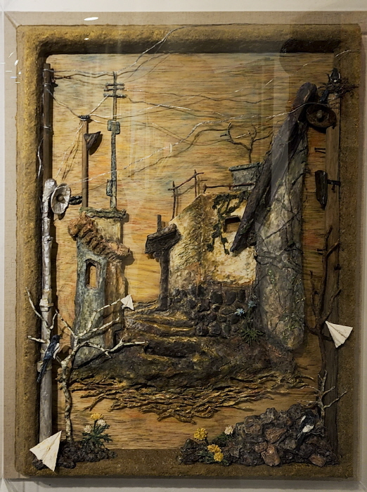 유경완-희망으로의 단상.. 소원을 짓다 2024 Mixed Media on Wood, 65.1-53.5-12.0cm-사진 김한정 기자