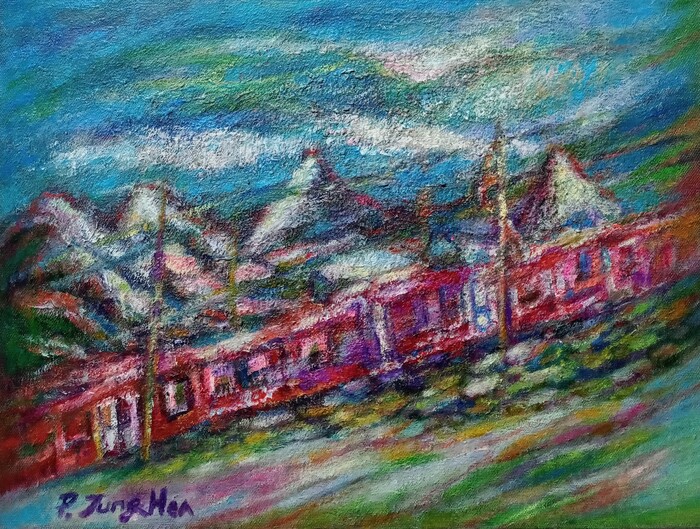      박정해作 하늘로 가는 기차