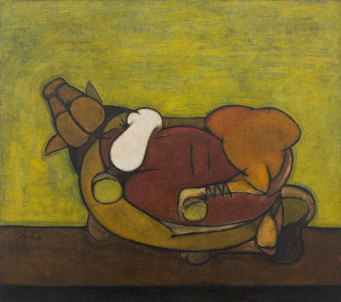 타이브 메타, '묶인 황소' (1955). 이미지 제공-Saffronart