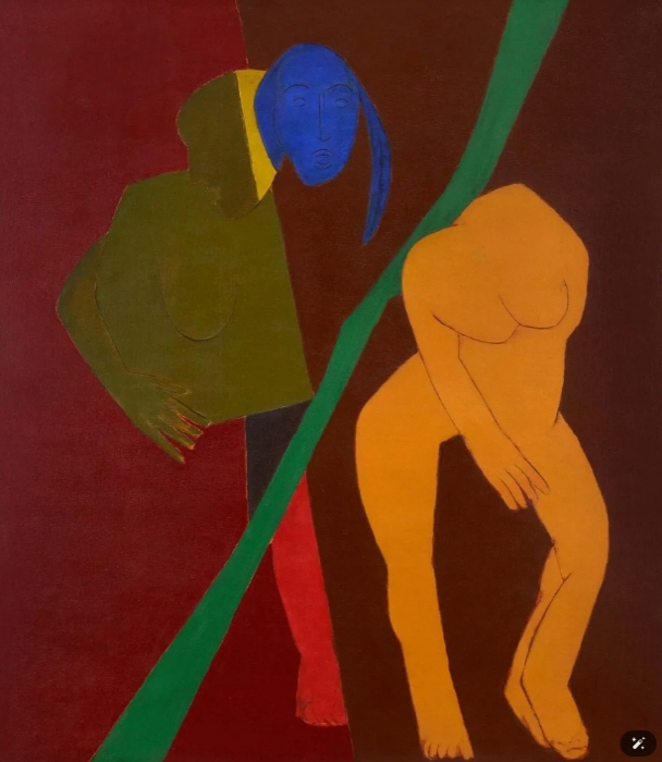 티에브 메타, 무제(대각선) , 1973. 이미지 제공-AstaGuru, 뭄바이.