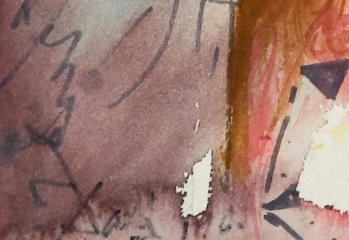 살바도르 달리의 그림 '베키오 술타노' 에 새겨진 서명 . 셰핀스 제공.