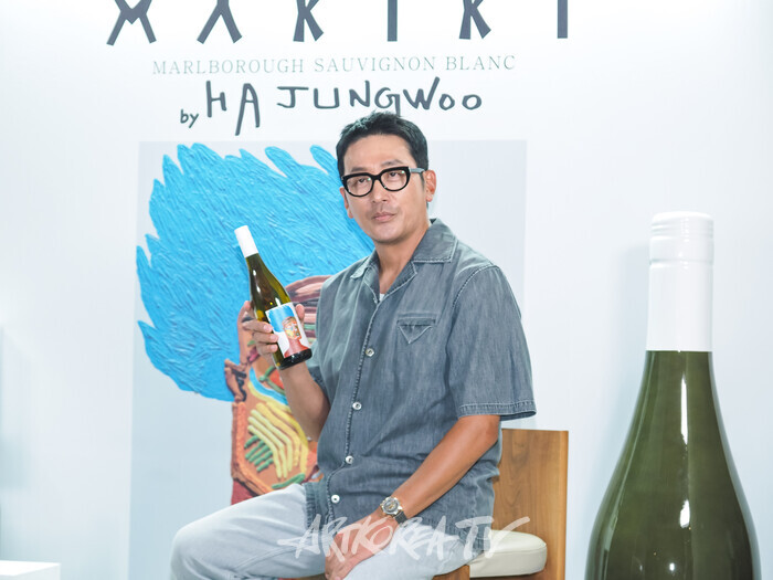 하정우X세븐일레븐 '마키키 쇼비뇽블랑' 론칭 행사. 2025.07.31 사진 ⓒ아트코리아방송 이용선 기자​