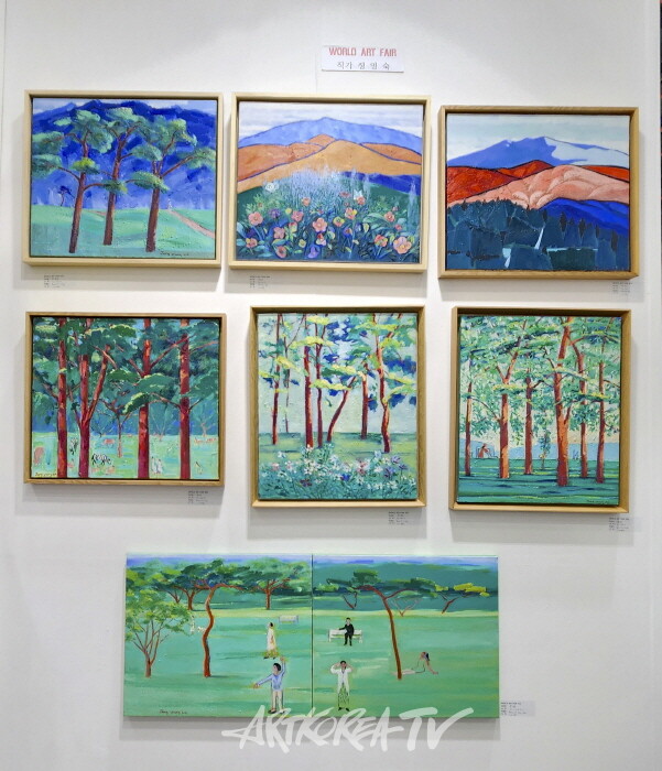 제15회 뱅크아트페어, 세계아트페어협회 정영숙 작가 부스전-사진촬영 김한정 기자