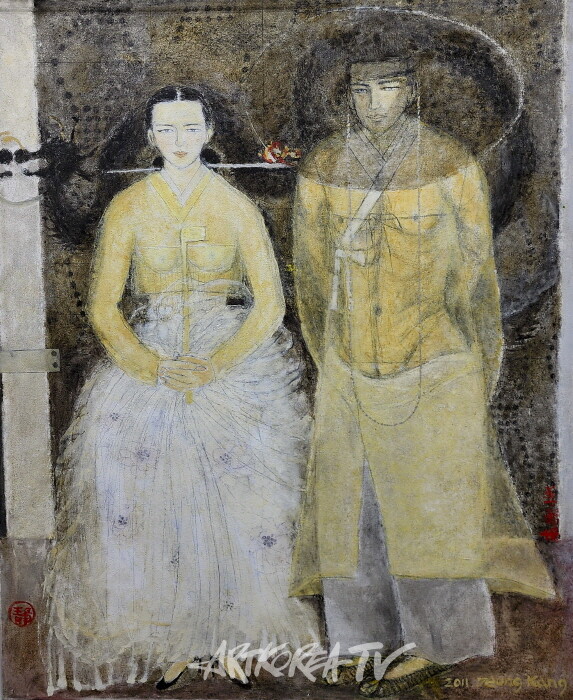 강정희 작가의 ‘뱅크아트페어’ 참가 작품-사진 김한정 기자