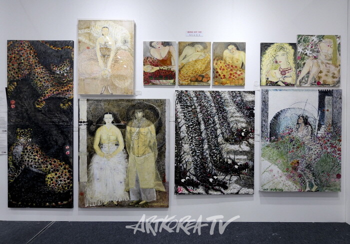 강정희 작가의 ‘뱅크아트페어’ 참가 작품-사진 김한정 기자