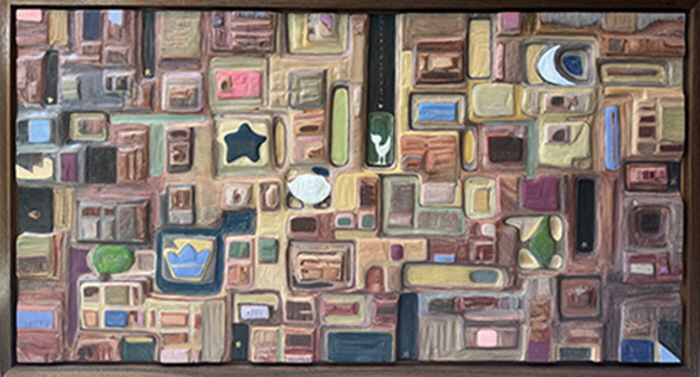 Under the sun.city, wood, acrylic, 98x50, 5x3(h)cm, 2024-5-사진제공 장은선 갤러리