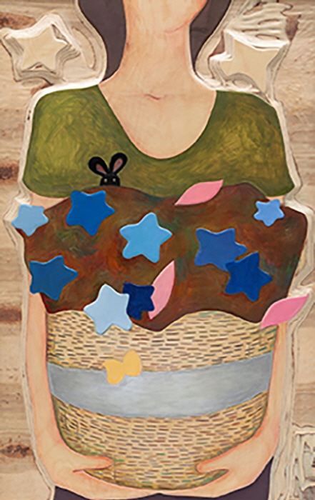 내게 남은 사랑을 드릴게요-온 마음 다해, wood, acrylic, 54x84x3(h)cm, 2024-사진제공 장은선 갤러리