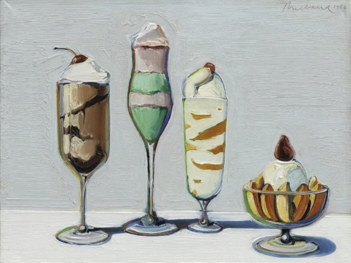 웨인 티보, '과자' (1962). 샌프란시스코 현대 미술관 소장, 바이런 R. 마이어 기증