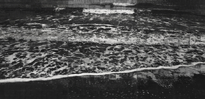 권세진, 바다를 구성하는 741개의 드로잉(741 Drawings forming the sea), 2020, 종이에 먹(Ink on paper), 190 x 390 cm-사진제공 서울미술관