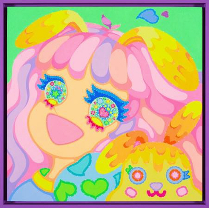 이사라, Wonderland, Acrylic on wood, 64 x 64cm, 2025-사진제공 그랜드 하얏트 서울 LL층 더 트리니티 갤러리