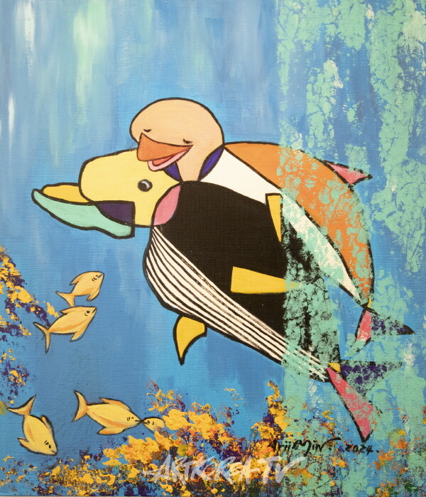 민경숙 Sing of Love2. 45.5×53.0cm acrylic on canvas-사진촬영 김한정 기자