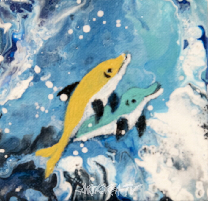 민경숙-Sing of Love17. 10×10cm acrylic on canvas-사진촬영 김한정 기자