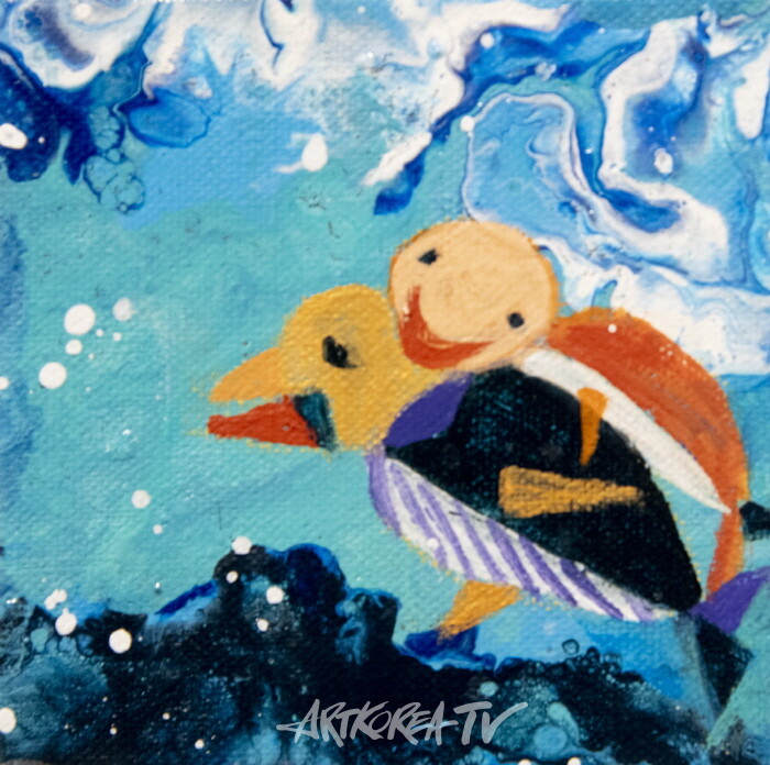 민경숙-Sing of Love19. 10×10cm acrylic on canvas-사진촬영 김한정 기자