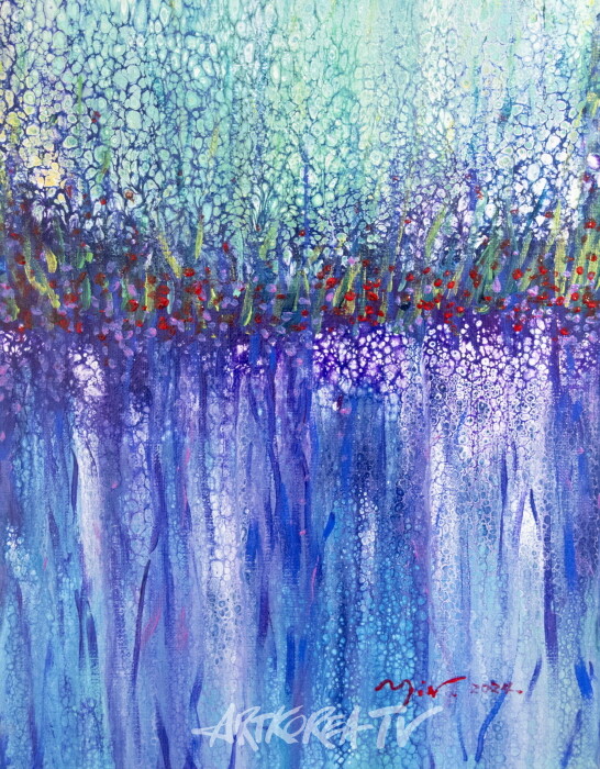 민경숙-사랑의 찬미17. 31.8×40.9cm acrylic on canvas-사진촬영 김한정 기자