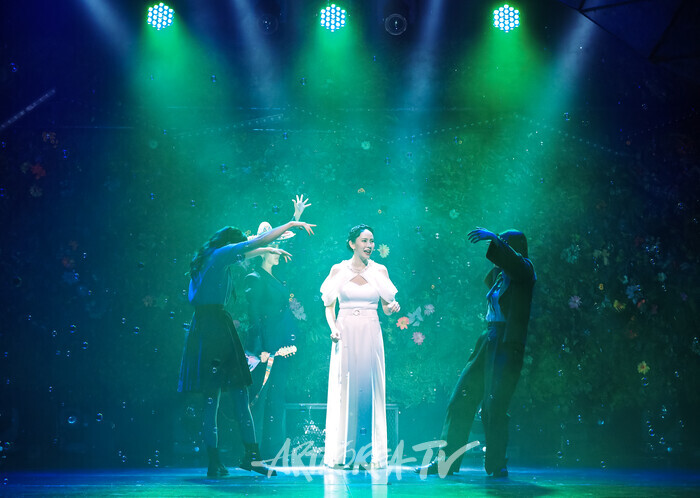 뮤지컬 '프리다' 프레스콜(레플레하 역 배우 장은아, 데스티노 역 이아름솔, 메모리아 역 박시인, 프리다 역 김지우). 2025.06.26 사진 ⓒ아트코리아방송 이용선 기자​