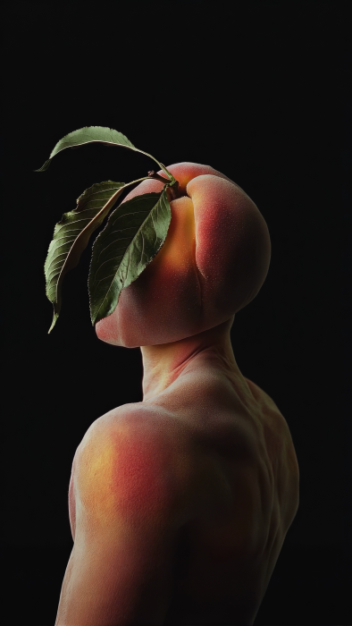 Roy Adin, Just a Peach, 2024, Generative looped video, 124 x 70 cm(55_), ed3+1AP(이미지제공 로이 아딘)