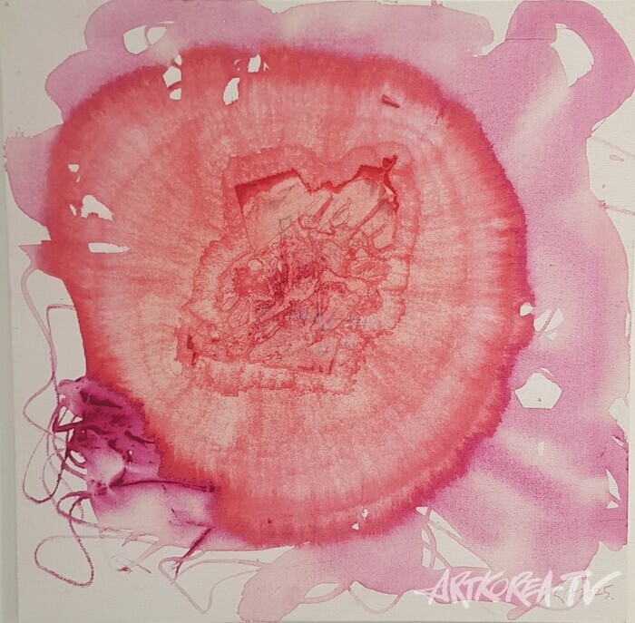 백지상, Summer Flowers_미안해, 38x38, Acrylic on canvas, 2025